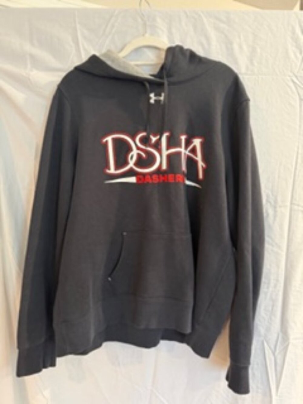 Under Armour DSHA Dashers Hoodie XL Black Loose Fit Graphic Sweatshirt